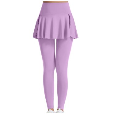 AherBiu Skirted Legging for Women Stretchy Yoga 2 in 1 Skirts Pants High Waisted Tennis Golf Skirt Skorts