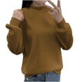 thumbnail image 1 of Jamicy Chandails d'Automne pour Femmes Cadeau pour Épouses Chandails Décontractés Surdimensionnés Col Rond Manches Longues Chandails à Enfiler Hauts Mode Automne 2025 Vêtements Légers T-Shirts, 1 of 8