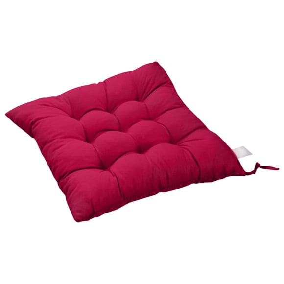 Dvkptbk Coussin de Siège, Coussins de Chaise Intérieur/extérieur avec Attaches, Coussins de Chaise de Patio pour Meubles de Patio, Jardin, Décoration de Maison et Bureau, Essentiels pour la Maison (15.7 Pouces x 15.7 Pouces, Bordeaux)