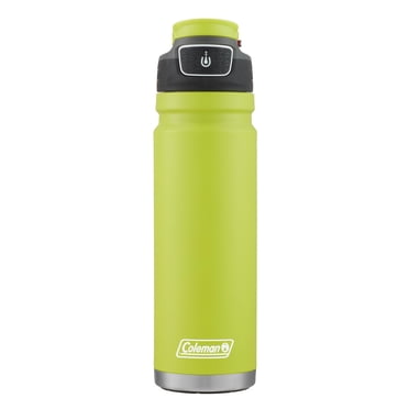Bouteille d’eau de 709 ml (24 onces) en acier inoxydable Coleman FreeFlow AUTOSEAL, vert citron