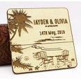 thumbnail image 1 of Rustic Wedding Save The Date Wooden Magnet 20 Custom Engraved Wooden Magnet Personalized Gift, 1 of 3