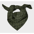 thumbnail image 3 of Bimba Green Alphabet Text Printed Pure Silk Scarf For Hair Neck Head Bandanas For Women 40 x 40 Inches, 3 of 6