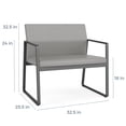 thumbnail image 2 of Gansett Reception Waiting Room Bariatric Chair / Black Steel / Light Gray, 2 of 5