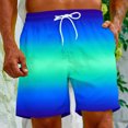 thumbnail image 2 of FAIWAD Mens Gradient Shorts Quick Dry Elastic Waist Beach Shorts Workout Sports Lightweight Sweatpant, 2 of 9