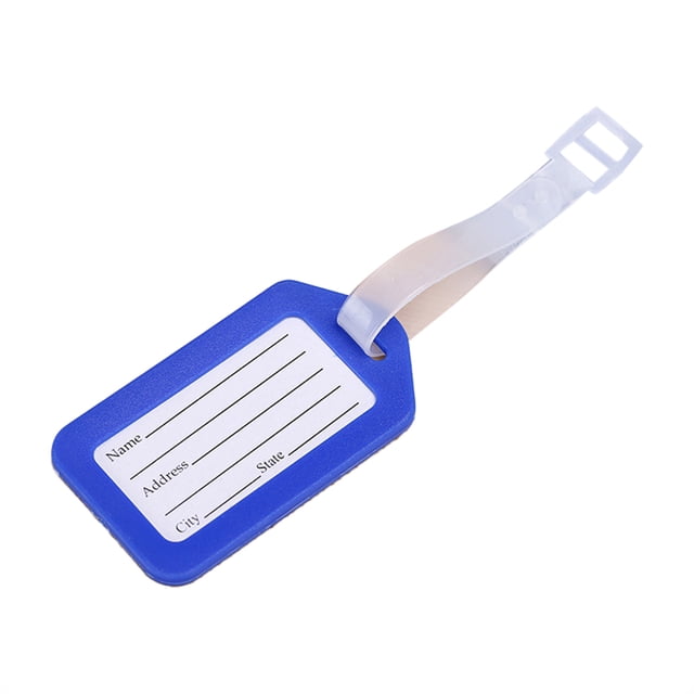 Harpily Business Card Holder 1Packs Luggage Tag Anti Loss Suitcase Tag Suitcase Boarding Pass Check Tag Tag Luggage Tag Tag One Size Blue