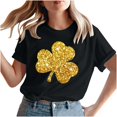 thumbnail image 4 of Meichang Chemises Porte-Bonheur pour Femmes T-Shirts de la Saint-Patrick T-Shirts Graphiques Trèfle T-Shirts de Fête Col Rond Hauts Irlandais Porte-Bonheur T-Shirts Décontractés à Manches Courtes Liquidation de Printemps, 4 of 7