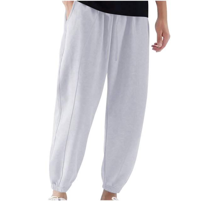 Mens Pants, Mens Solid Color Pocket Drawstring Casual Youth Versatile Sports Oversized Pants