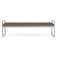 thumbnail image 4 of Gansett Reception Waiting Room Healthcare 3-Seat Bench / Silver Steel / Brown, 4 of 5