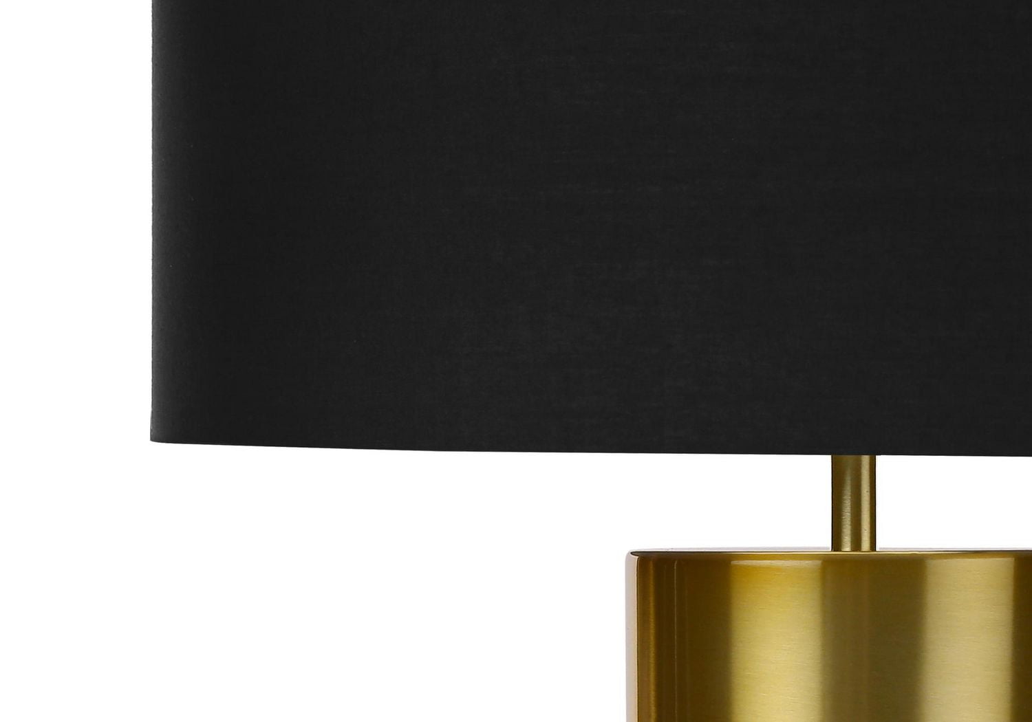 Monarch Specialties  Luminaire, 25"h, Lampe De Table, Béton Noir, Ombre Noire, Contemporain