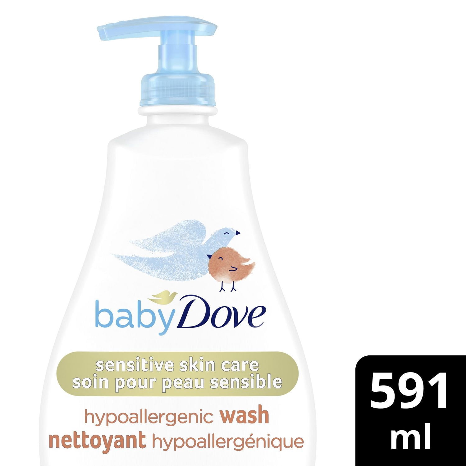 Baby Dove Hypoallergenic Wash Sensitive Skin Care Rich Moisture, 591 ml