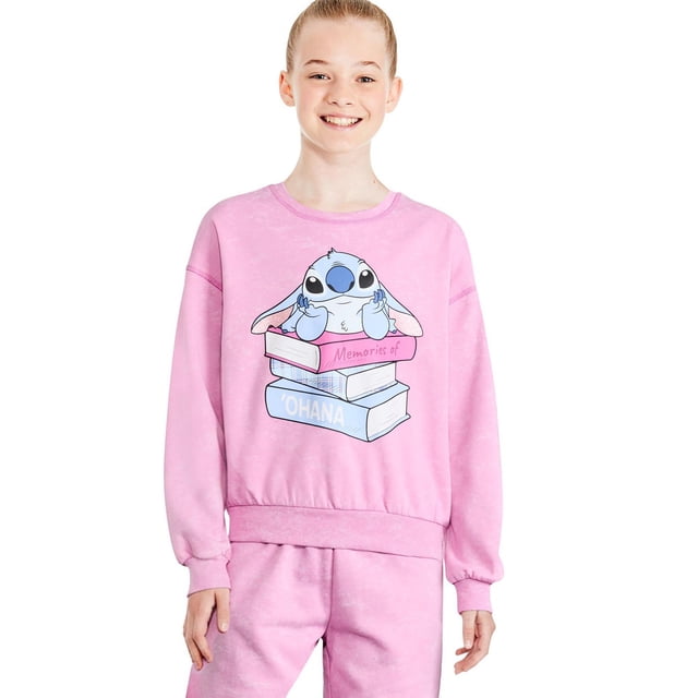 Disney Girls' Stitch Graphic Sweatshirt