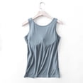 thumbnail image 4 of Meichang Camisole avec Soutien-Gorge Intégré pour Femmes Grande Taille Sans Manches Col Rond Débardeurs en Modal Chandails Extérieur Course Athlétique Entraînement Débardeurs, 4 of 7