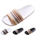 thumbnail image 2 of B91xZ Mens Slides Open Toe Shower Sandals,Khaki 12, 2 of 5
