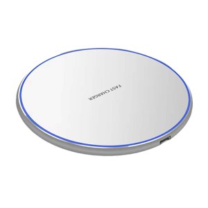 Chargeur sans fil Disque de bureau en métal givré sans fil charge rapide Téléphone mobile cadeau sans fil