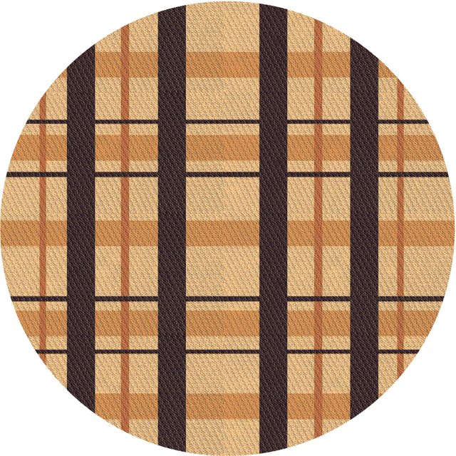 Ahgly Company Tapis d'Intérieur Ronds Transitionnels Orange Lavables à la Machine, 4 Pieds Rond