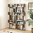 thumbnail image 4 of Costway 6-tier Storage Bookshelf with Anti-toppling Kits, Decorative Room Divider for Study Walnut, 4 of 10