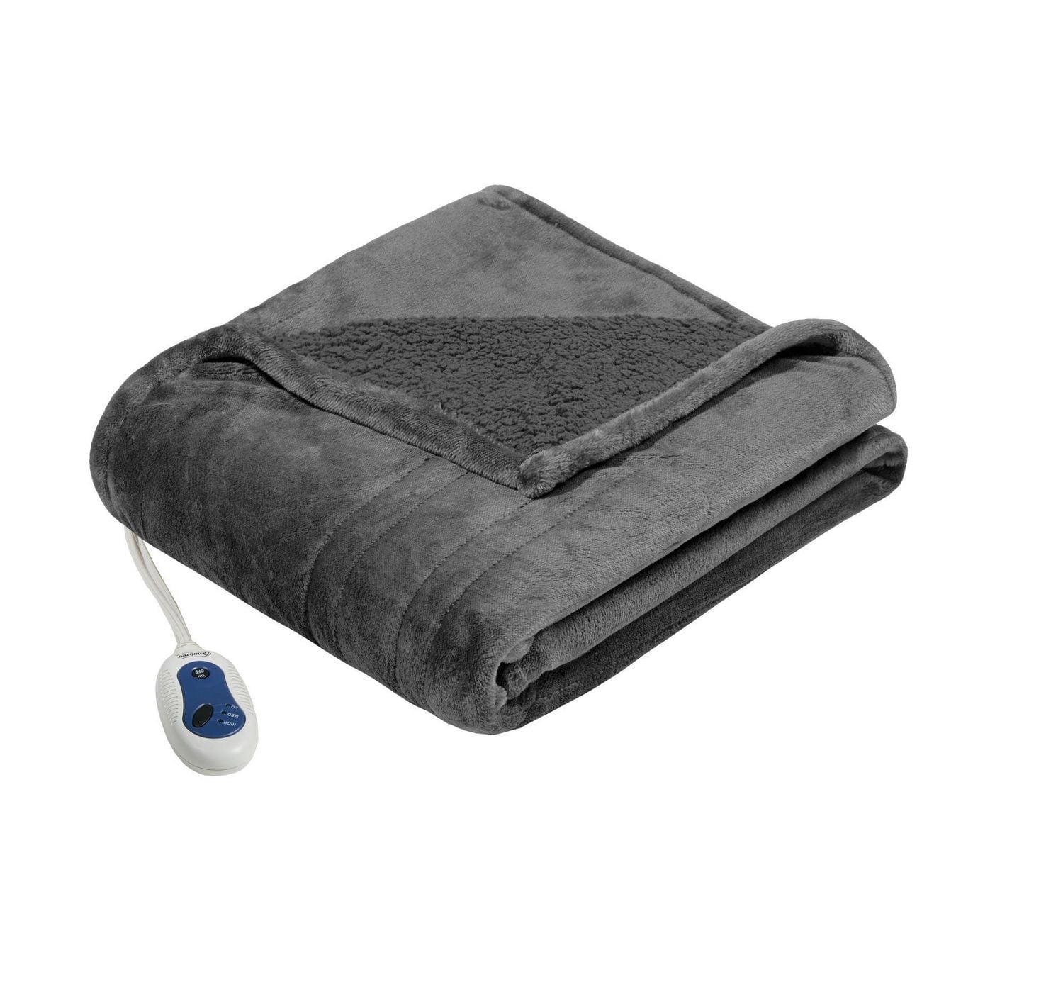 Home Essence Apartment Heated microlight to teddy fleece throw