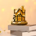 thumbnail image 2 of Light Up Christmas House Decoration Battery Operated Resin Miniature Snow Scene with Warm White LED Lights for Table Desk or Bedroom, 2 of 7