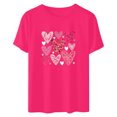 thumbnail image 4 of Meichang T-Shirts de la Saint-Valentin pour Femmes Imprimé Amour Doux Manches Courtes Col Rond Coupe Ample T-Shirts Tendance, 4 of 6