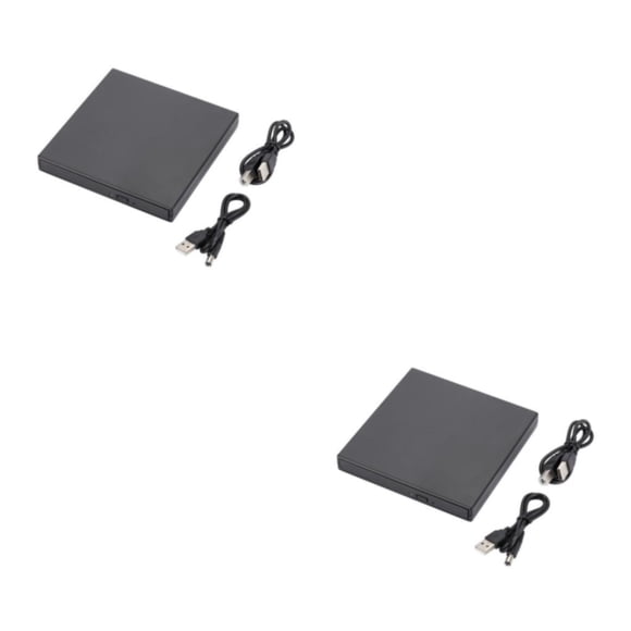 QualitChoice Universal Laptop USB 2.0 Fast Speed External CD Drive Desktop PC Reusable Removable DVD Player Reader Writer Computers 2PCS