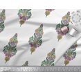 thumbnail image 3 of Soimoi Silk Fabric Leaves & Floral Block Printed Fabric 1 Yard 42 Inch Wide, 3 of 3
