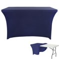 thumbnail image 1 of Spandex Table Cover For 6 Foot Rectangle Tables 6 Pack Tablecloth Elastic 6ft Folding Tablecloths For Vendor Booth Display Banquet Buffet Event Craft, 1 of 6