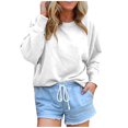 thumbnail image 1 of Birdeem Mode Femmes Décontracté Uni Manches Longues Chandail Chandail en Molleton Blouse Tops, 1 of 5