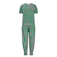 thumbnail image 4 of Ensemble 2 Pcs pour Femmes Été Col Uni Manches Courtes Blouse Haut + Pantalon Ample avec Poches, 4 of 6