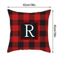 thumbnail image 3 of Yhmxh Pillow Covers Throw Pillow Covers Pillow Protector Twenty Six Letters Christmas Pillowcase Peach Skin Print Cushion Cover Plaid Cushion Pillowcase Peach Skin Pillowcase, 3 of 3