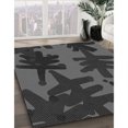 thumbnail image 3 of Ahgly Tapis Rond Lavable en Machine Intérieur Transitionnel Noir Charbon, 4 Pieds Rond, 3 of 7
