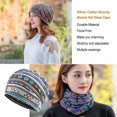 thumbnail image 3 of Tuque Décontractée Style Bohème Hijab Musulman Turban Extensible Mode Bonnets de Protection des Oreilles Accessoires de Coiffure Bonnet à Rayures Bleues, 3 of 6