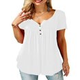 thumbnail image 1 of Plus Size Women Summer Loose Blouse Tops, 1 of 6