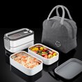 thumbnail image 1 of Heated Lunch Box 3 Layers Insulated Lunch Container Leak-Proof Thermal Bento Box Every Parts Detachable Meal Heater with Handle, 1 of 9