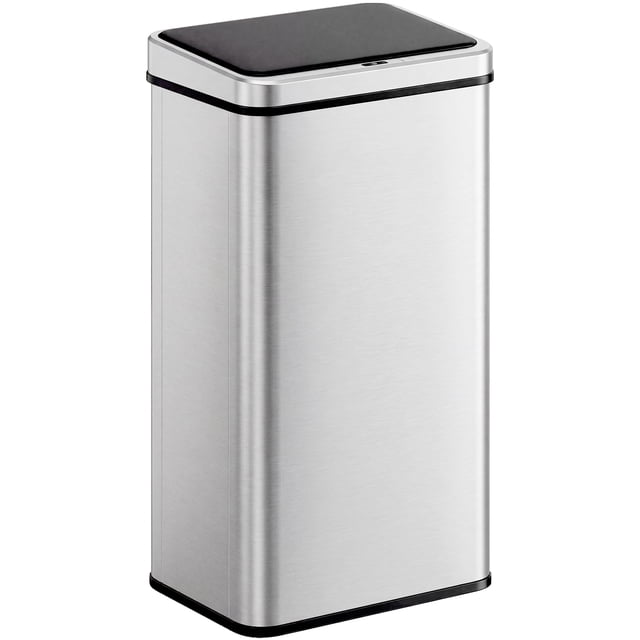 HOMCOM 13.2 Gallon Automatic Garbage Can, Touchless Trash Can, Silver