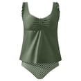 thumbnail image 3 of Maillots de Bain pour Femmes, Tankinis pour Femmes Modestes Deux Pièces, Haut de Tankini à Nœud devant avec Bas, Cadeaux d'Anniversaire, 3 of 4