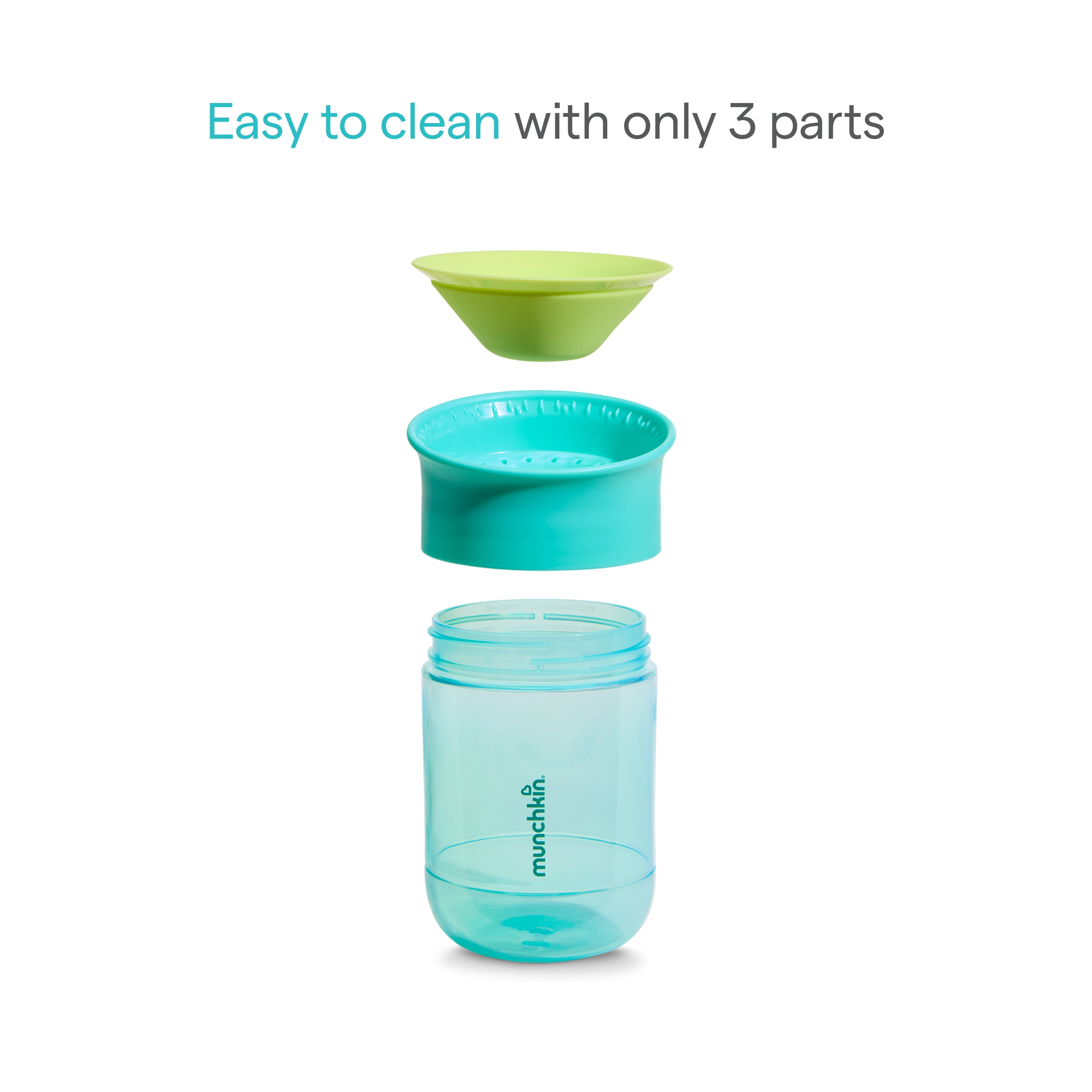 Munchkin Miracle 360 Toddler Sippy Cup with Medium-Flow Spill-Proof Valve, 12+ Months, 10 Ounce Dark Blue