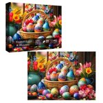 Easter Puzzles For Adults 1000 Pieces Easter Eggs Flower Puzzles Holiday Puzzles 1000 Pieces Floral As Easter Decor