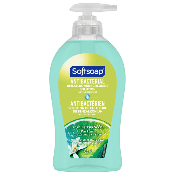 Softsoap Antibacterial Liquid Hand Soap, Fresh Citrus Scent, 332 ml Bottle