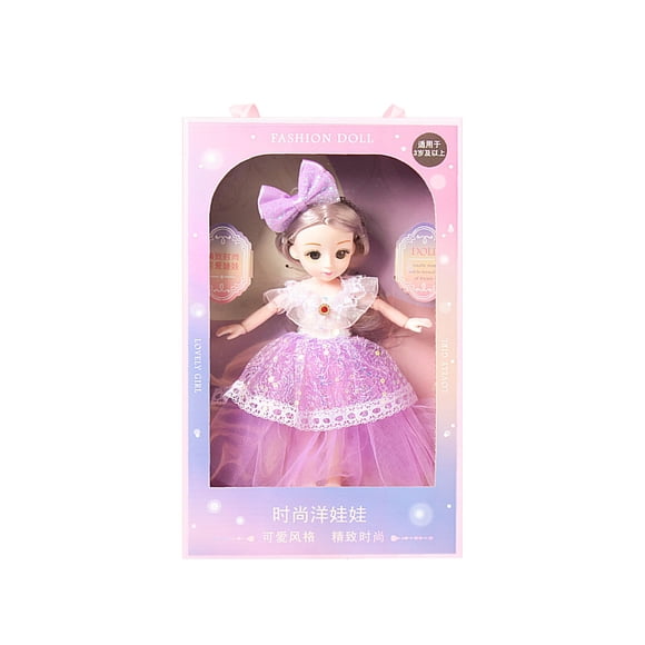 Yhmxh Toddler Toys Girl Princess Funny Dress Up Doll Gift Box Set Gift Girl Childlike Toy Princess Doll Playhouse Fashion Doll Dress BPA-Free Baby Toy Sensory Activity for Newborns Ages 3+ Months