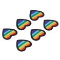 thumbnail image 2 of Iron On Patches, Multipurpose Rainbow Heart Patches Mini Portable DIY  For Sewing For Clothing Repair Black Border, 2 of 8