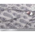 thumbnail image 2 of Soimoi Gray Poly Georgette Fabric Tribal Feather Decor Fabric Printed Yard 42 Inch Wide, 2 of 3