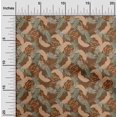 thumbnail image 2 of oneOone Polyester Spandex Orange Fabric Tropical Leaf Sewing Craft Projects Fabric Prints By Yard 56 Inch Wide, 2 of 5