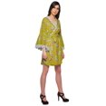 thumbnail image 3 of Moomaya Peignoir en Coton pour Femmes Robe de Chambre Imprimée Courte Peignoir de Douche Nuptiale, 3 of 6