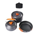 thumbnail image 4 of S SERENABLE 3Pcs Camping Cooking Set with Storage Bag for Fishing Outdoor Cooking Hiking Orange, 4 of 9