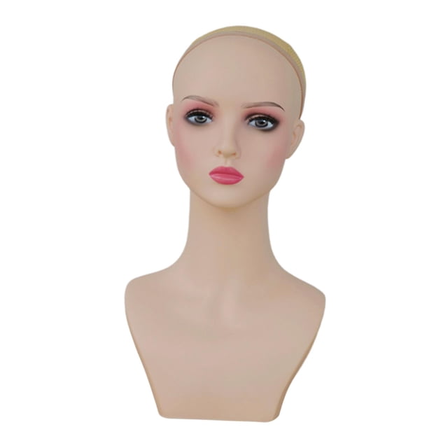 Xuanheng Female Mannequin Head Manikin Head Bust Versatile Display Prop Tabletop Display Style D