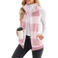 thumbnail image 5 of LUXUR Gilet à Carreaux pour Femmes Tenue de Travail Décontractée Rose S, 5 of 5