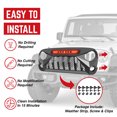thumbnail image 4 of AMERICAN MODIFIED Grille Gladiateur avec Lumières Rouges pour 07-18 Jeep Wrangler JK, 4 of 7