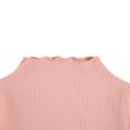 thumbnail image 3 of Hauts pour Enfants Couleur Unie Col Montant Manches Longues Pull Blouse, 3 of 5