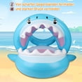 thumbnail image 5 of Adorable Anneau de Natation pour Bébé Requin avec Pare-Soleil et Clochettes, 5 of 5