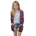 thumbnail image 2 of MKOSPLRT Girls Cardigans Kids Fashion Open Front Long Sleeve Knit Sweaters Funny Sequined Print Outerwear with Pockets 5-14 Years, 2 of 8